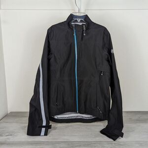 Novara Womens Black Water & Wind Resistant Bicycle Jacket w/ flaws - sz Large